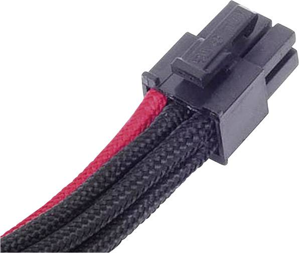 Silverstone Strom Anschlusskabel Schwarz, Rot