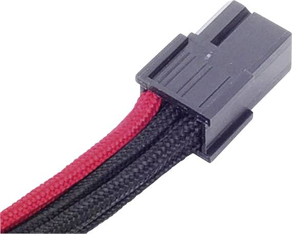 Silverstone Strom Anschlusskabel Schwarz, Rot