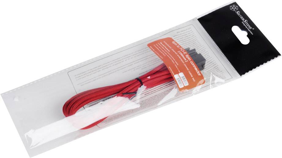 Silverstone Strom Anschlusskabel Rot