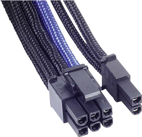 Silverstone Strom Anschlusskabel Schwarz, Blau
