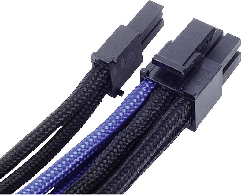 Silverstone Strom Anschlusskabel Schwarz, Blau