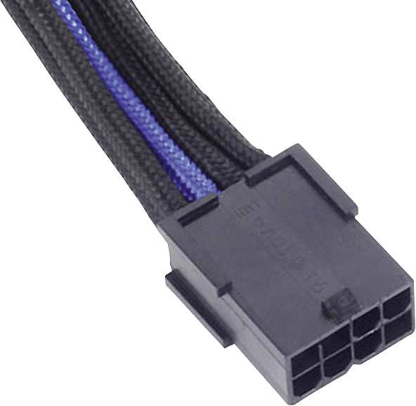 Silverstone Strom Anschlusskabel Schwarz, Blau