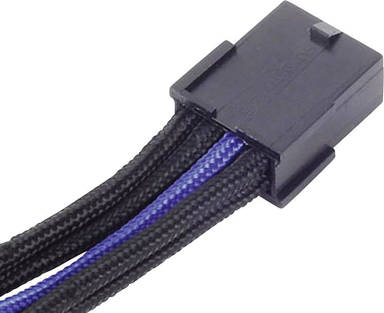 Silverstone Strom Anschlusskabel Schwarz, Blau