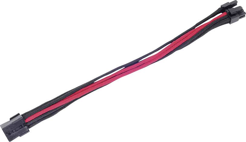 Silverstone Strom Anschlusskabel Schwarz, Rot