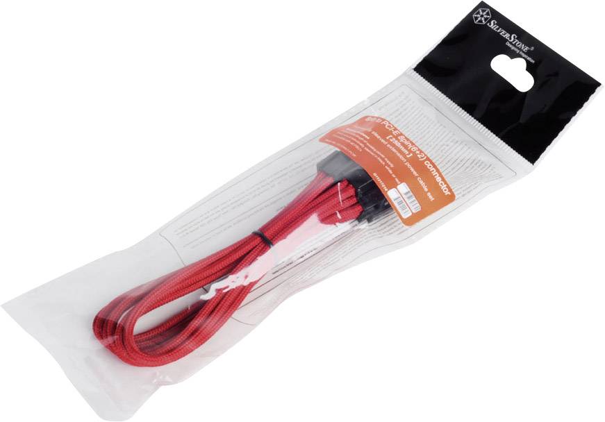 Silverstone Strom Anschlusskabel Rot