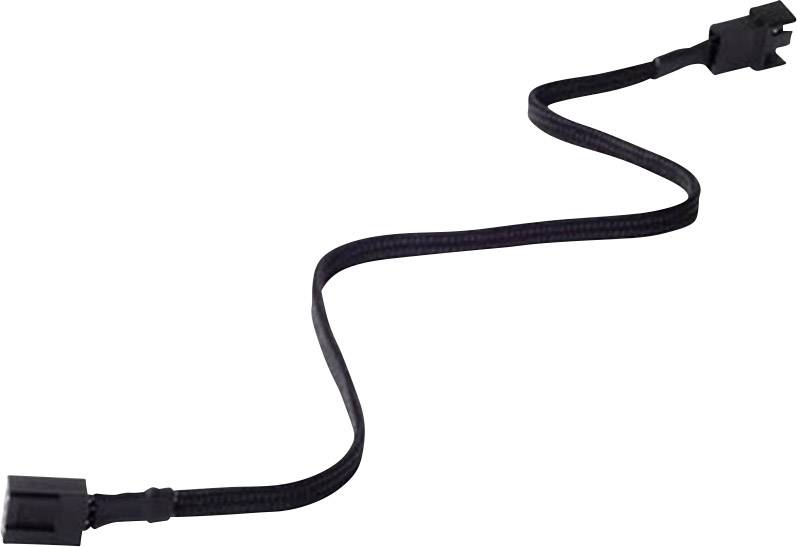 PC-Lüfter Verlängerungskabel [1x PC-Lüfter Stecker 4pol. - 1x PC-Lüfter Buchse 4pol.] 0.30 m Schwarz Silverstone