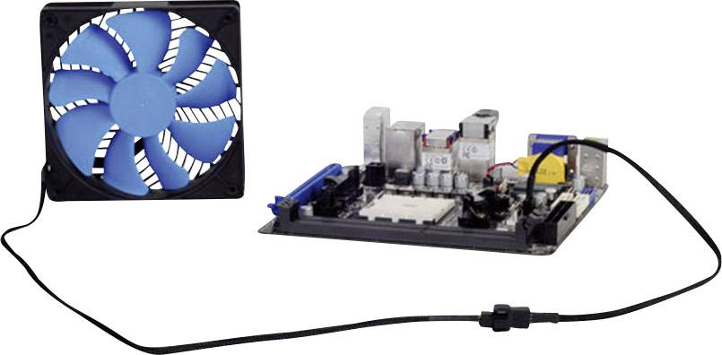PC-Lüfter Verlängerungskabel [1x PC-Lüfter Stecker 4pol. - 1x PC-Lüfter Buchse 4pol.] 0.30 m Schwarz Silverstone