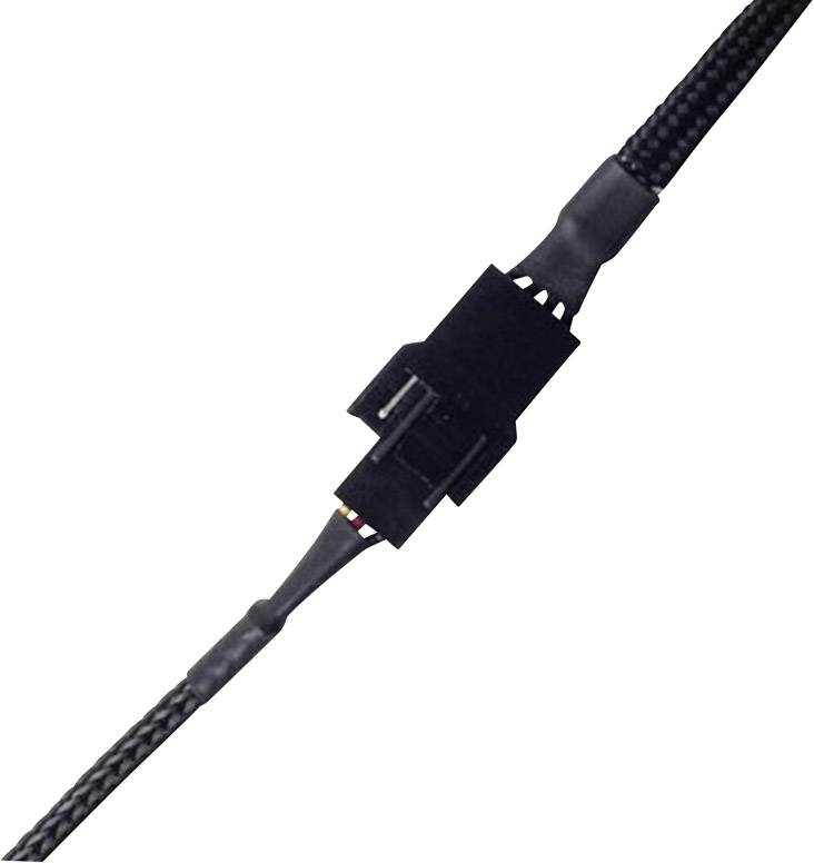 PC-Lüfter Verlängerungskabel [1x PC-Lüfter Stecker 4pol. - 1x PC-Lüfter Buchse 4pol.] 0.30 m Schwarz Silverstone