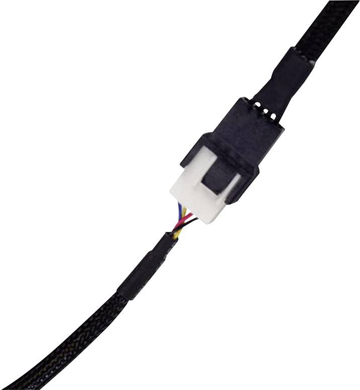 PC-Lüfter Verlängerungskabel [1x PC-Lüfter Stecker 4pol. - 1x PC-Lüfter Buchse 4pol.] 0.30 m Schwarz Silverstone
