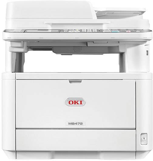 OKI MB472dnw Schwarzweiß Laser Multifunktionsdrucker A4 Drucker, Scanner, Kopierer, Fax LAN, WLAN, Duplex, ADF