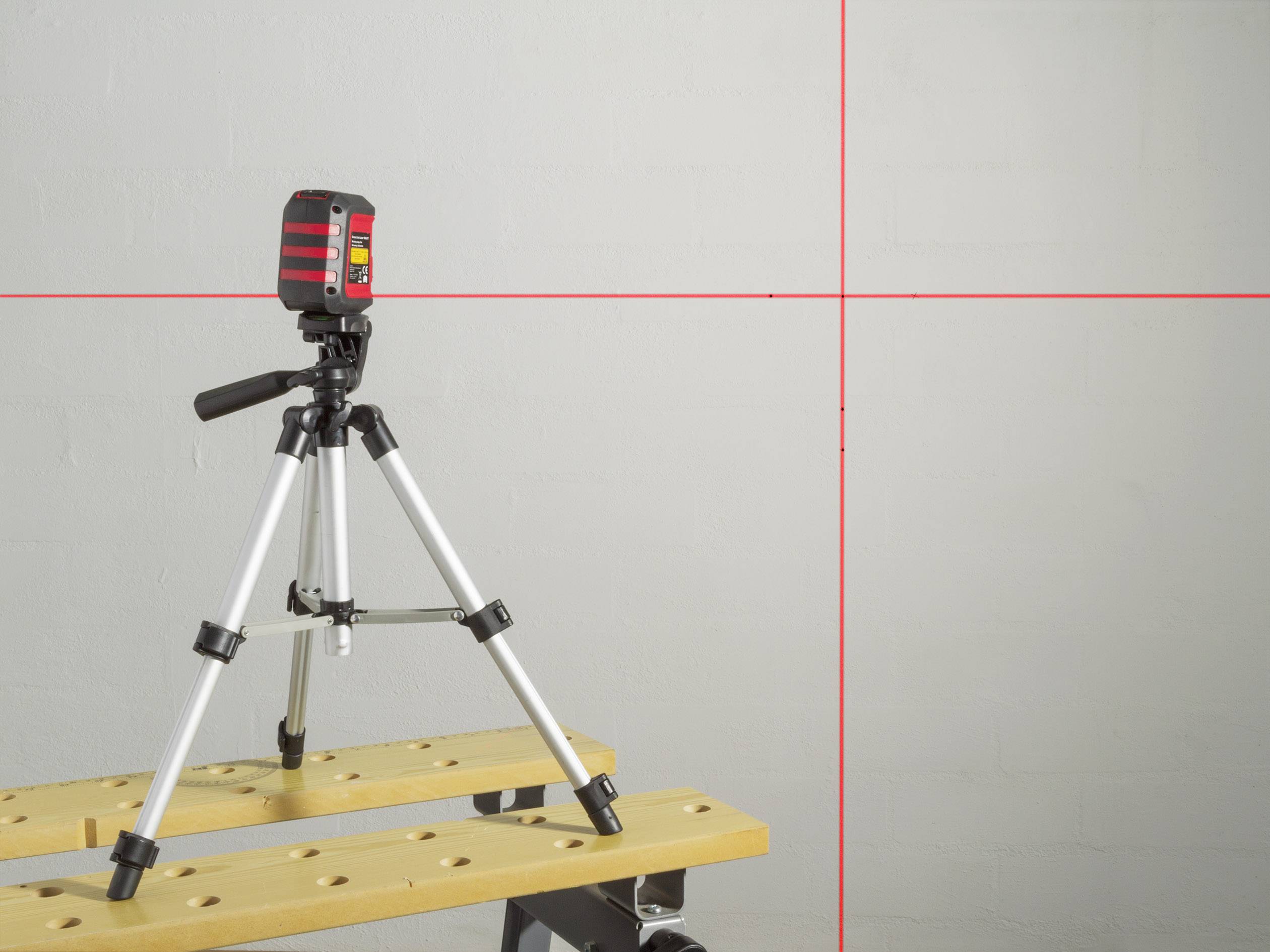 TOOLCRAFT CL8 Kreuzlinienlaser inkl. Stativ, selbstnivellierend Reichweite (max.): 8 m
