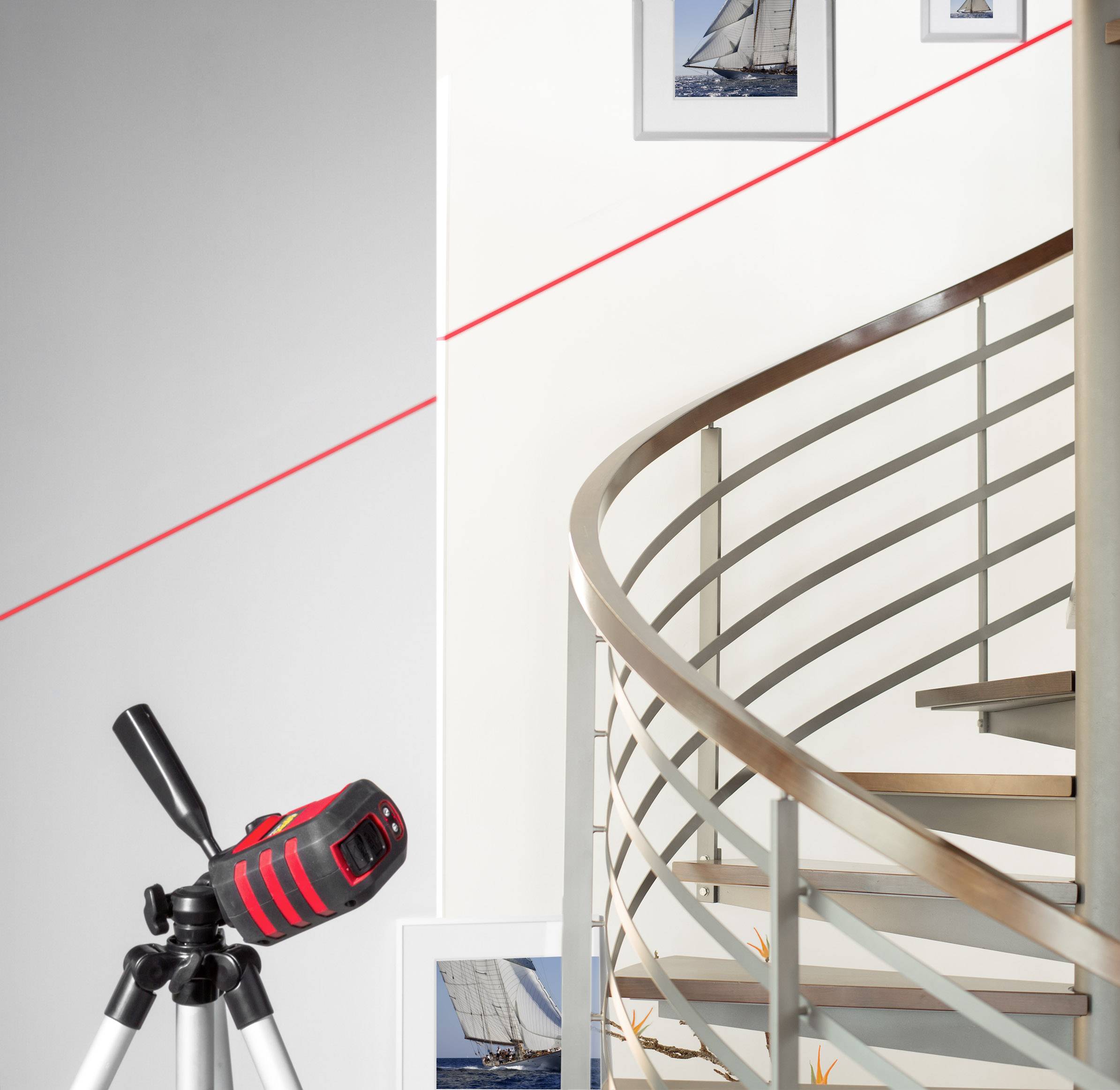 TOOLCRAFT CL8 Kreuzlinienlaser inkl. Stativ, selbstnivellierend Reichweite (max.): 8m