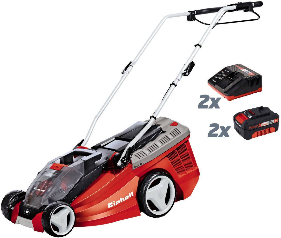 Einhell GE-CM 36 Li Akku Rasenmäher inkl. 2. Akku 18 V Schnittbreite (max.) 36 cm Geeignet für 300 m²