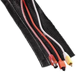 Hama 00220995 Flexibler Gewebe-Kabelschlauch, universal, 20 - 40 mm, 1,8 m, Schwarz 20 bis 40mm Schwarz 1St.