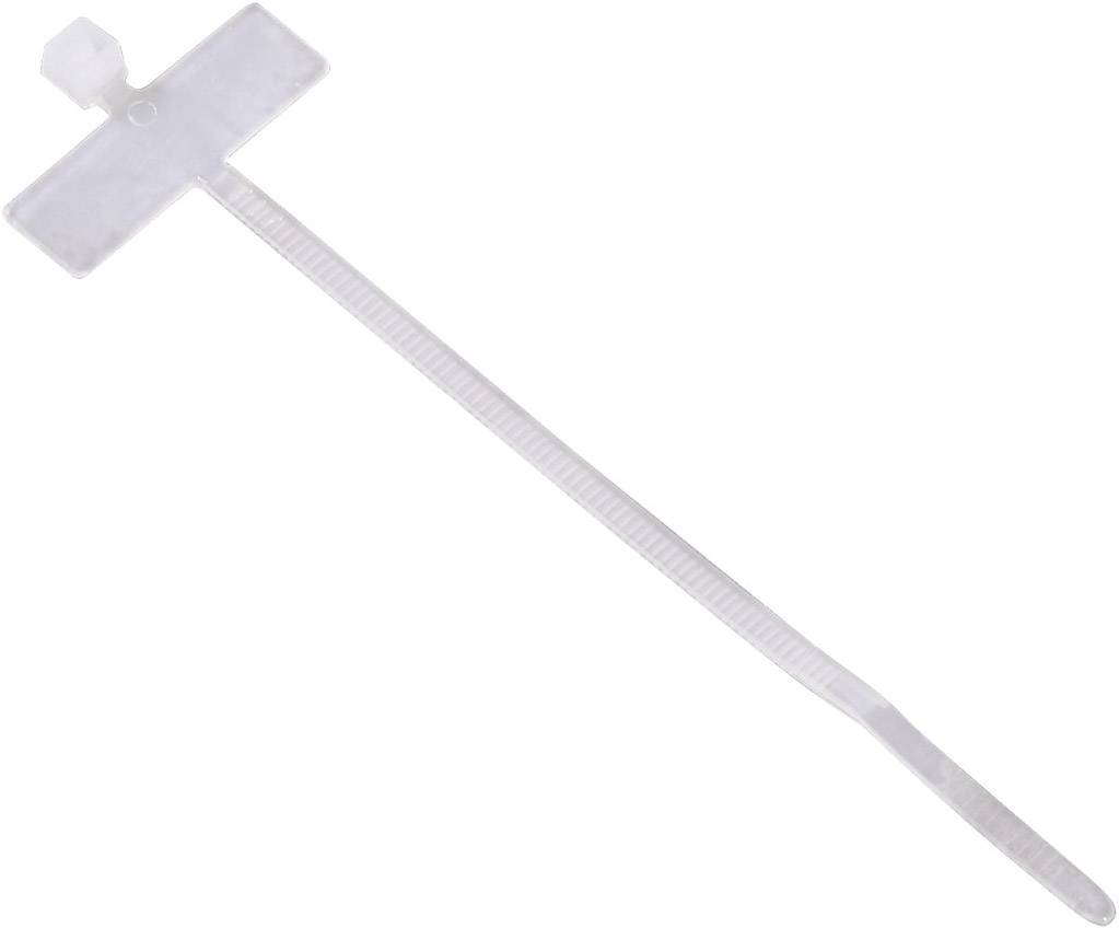 Hama 00221003 Kabelbinder mit Beschriftungsfeld, 98 mm, Natur, 25 Stück Kabelbinder 100 mm 24 mm Be