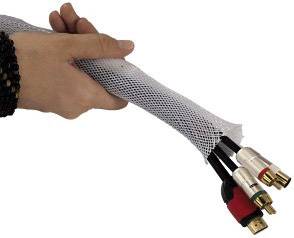 Hama Kabel-Bündelschlauch PET Weiß flexibel (L x B) 180 cm x 8 cm 1 St.  00083155