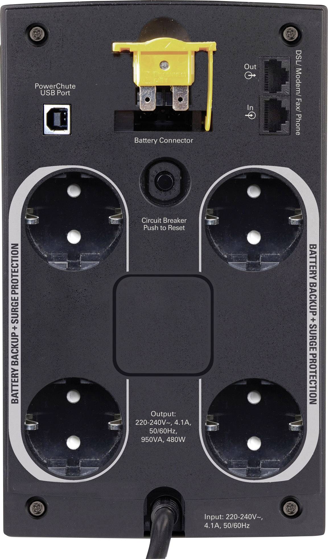 APC BX950U-GR Back-UPS USV 950 VA