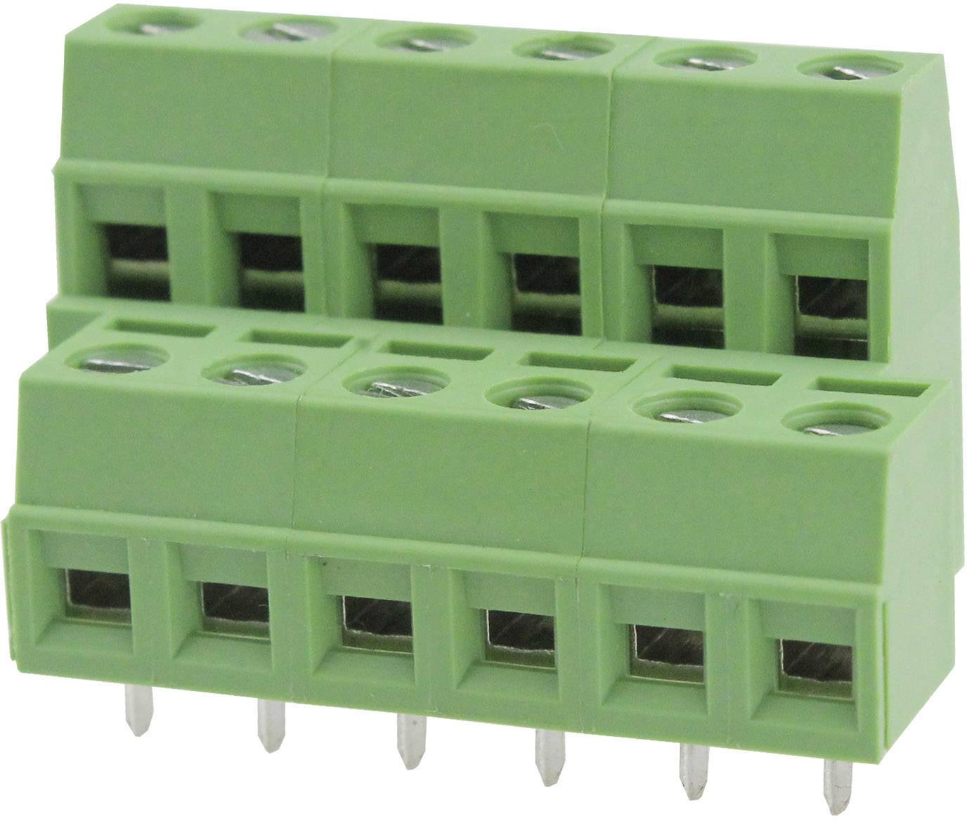 Degson DG127A-5.08-06P-14-00AH Schraubklemmblock 2.08mm² Polzahl 6 Grün 50St.