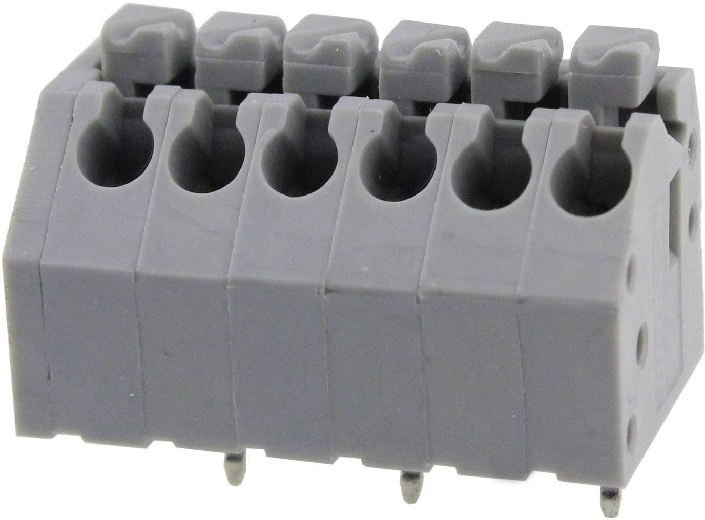 Degson DG250-3.5-04P-11-00AH-1 Federkraftklemmblock 0.82mm² Polzahl 4 Grau