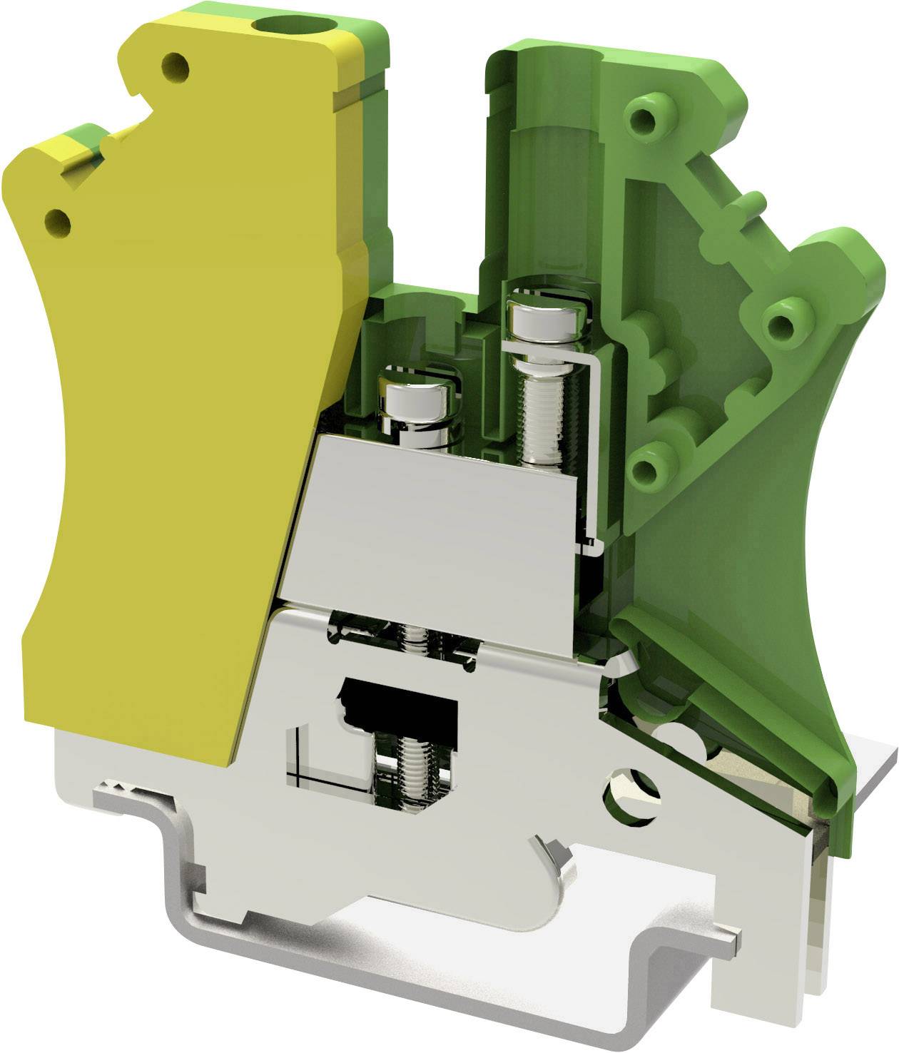 Degson PC2.5-PE-01P-1Y-00AH-1 Schutzleiterklemme 5.2 mm Schrauben Gelb, Grün