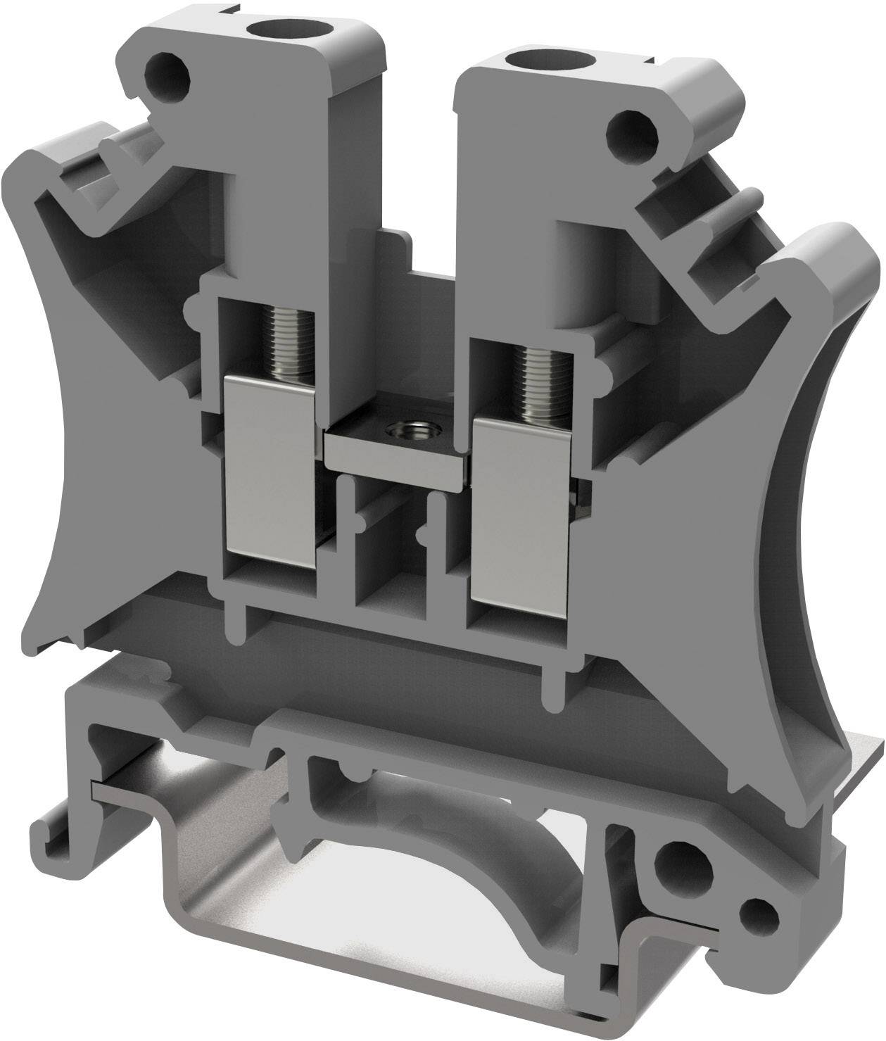 Degson PC4-01P-11-00AH-50 Durchgangsklemme 6.2mm Schrauben Grau 50St.