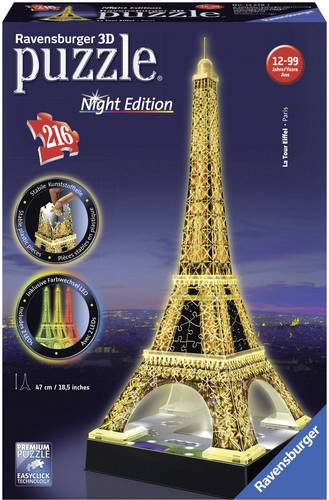 Ravensburger Eiffelturm bei Nacht 12579 Eiffelturm bei Nacht 1St.