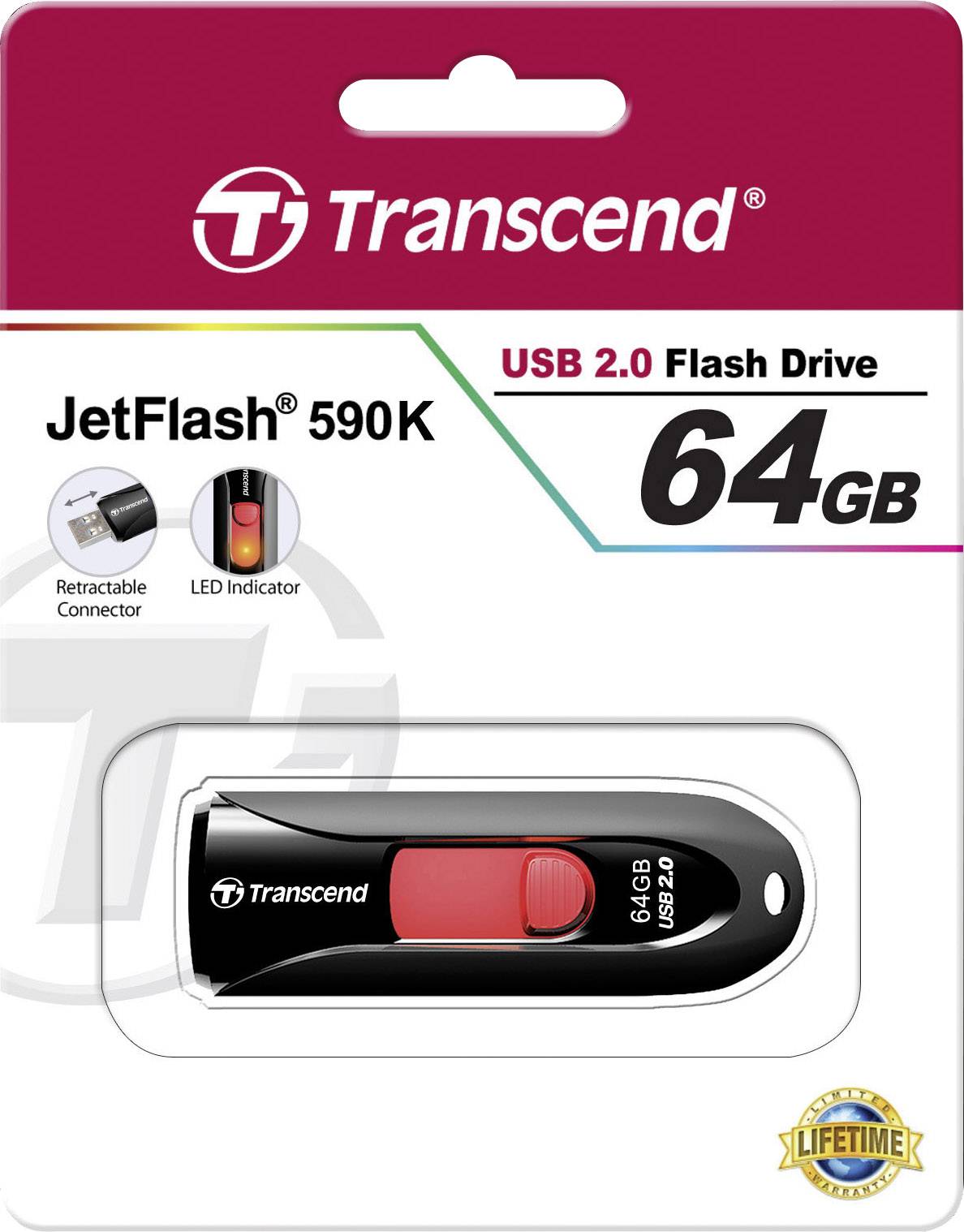 Transcend JetFlash 590 - USB-Flash-Laufwerk - 64 GB