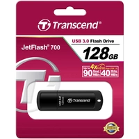 Transcend JetFlash® 700 USB-Stick 128GB Schwarz TS128GJF700 USB-A (USB 3.2 Gen 1) Transcend JetFlash® 700 USB-Stick 128GB Schwarz TS128GJF700 USB-A (USB 3.2 Gen 1)