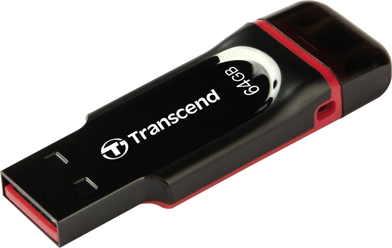 Transcend JetFlash® 340 USB-Zusatzspeicher Smartphone/Tablet Schwarz 64 GB USB 2.0, Micro USB 2.0