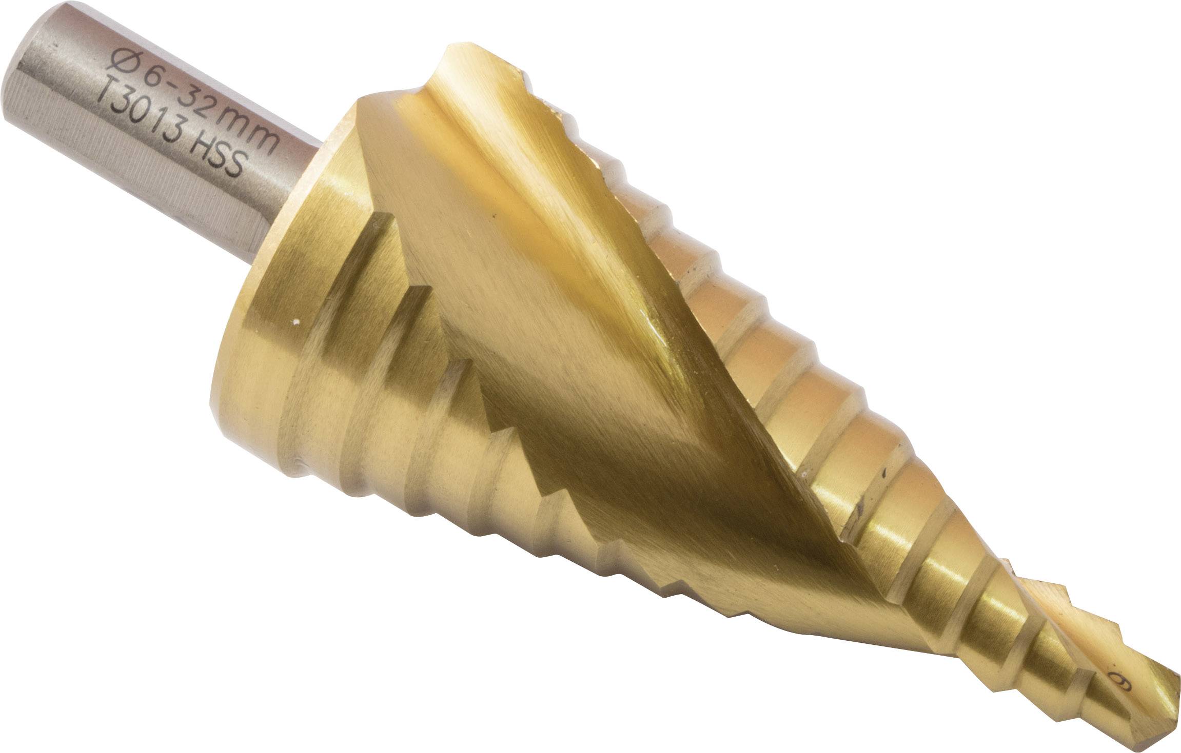 C.K T3013 HSS Stufenbohrer Gesamtlänge 91 mm TiN 3-Flächenschaft 1 St.