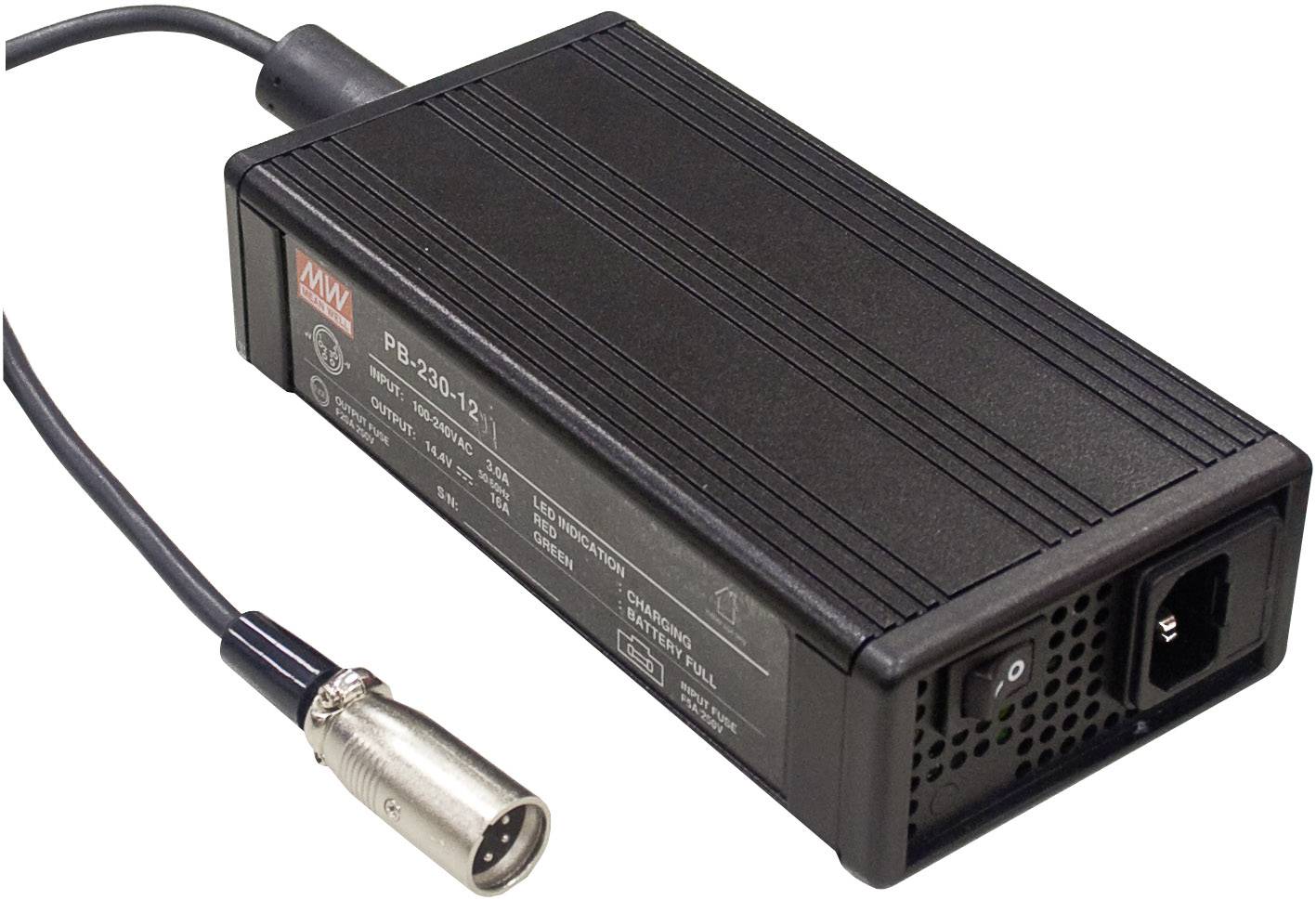 Mean Well Bleiakku-Ladegerät PB-Akkulader 28,8V 24 V Ladestrom (max.) 8 A