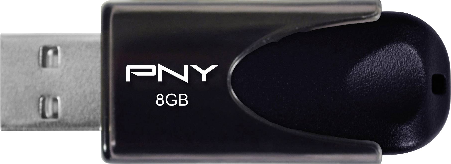 PNY Attaché 4 USB-Stick 8 GB Schwarz FD8GBATT4-EF USB-A (USB 2.0)