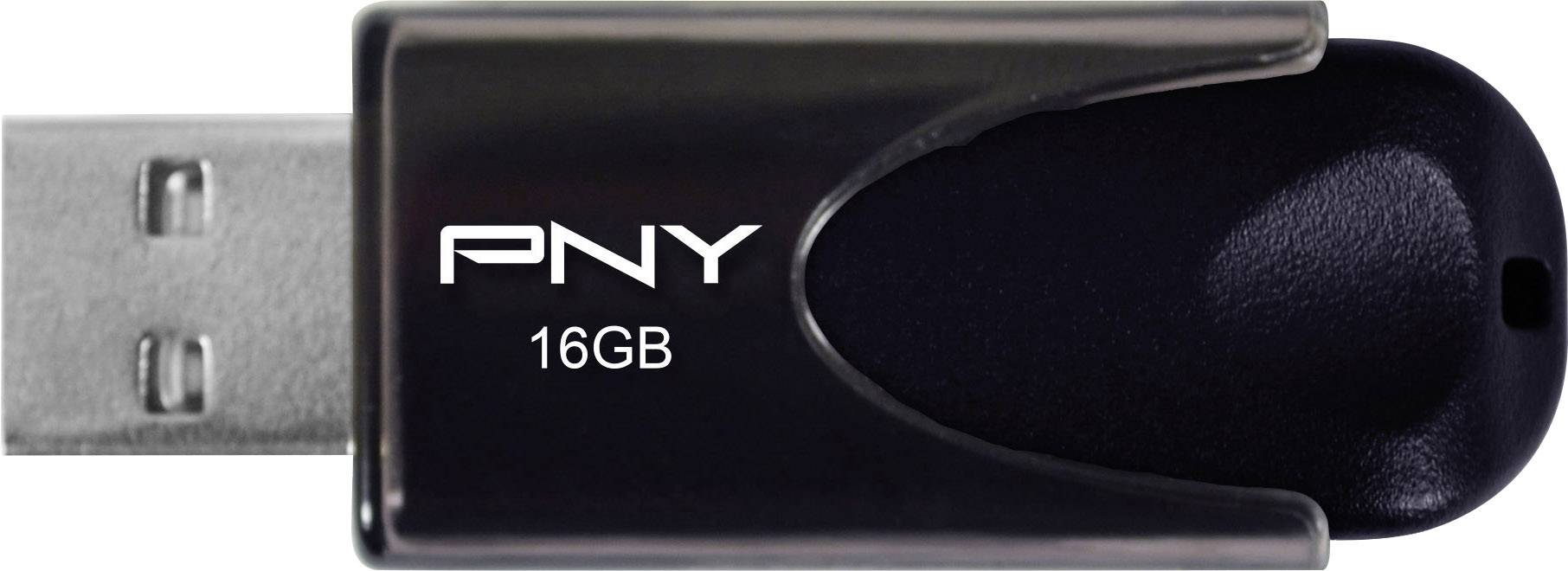 PNY Attaché 4 USB-Stick 16 GB Schwarz FD16GATT4-EF USB 2.0