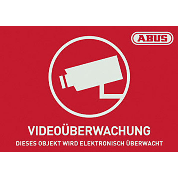 ABUS AU1420 Warnaufkleber Videoüberwachung Sprachen Deutsch (B x H) 148 mm x 105 mm