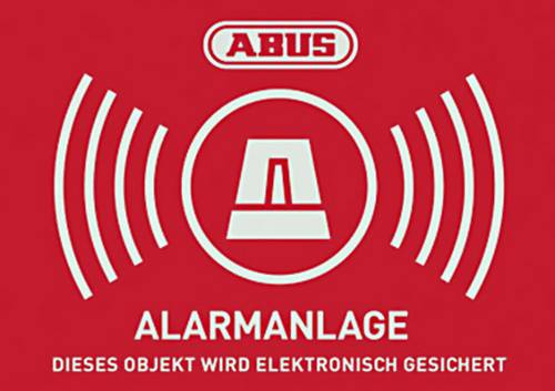 ABUS AU1423 Warnaufkleber Alarmanlage Sprachen Deutsch (B x H) 74 mm x 52.5 mm