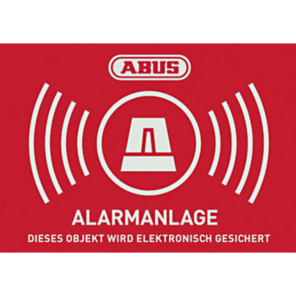 ABUS AU1423 Etiquette d'avertissement système d'alarme Langues allemand (l x H) 74 mm x 52.5 mm
