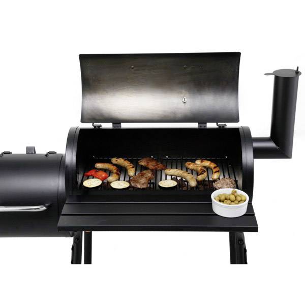 Tepro Garten Wichita Holzkohle Smoker Thermometer im Deckel Schwarz