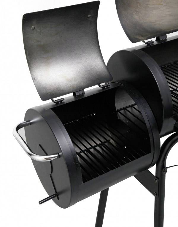 Tepro Garten Wichita Holzkohle Smoker Thermometer im Deckel Schwarz