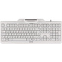 Cherry KC 1000 SC USB Tastatur Deutsch, QWERTZ, Windows® Weiß, Grau Chipkarten-Leser