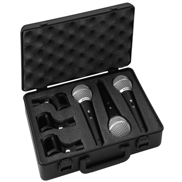 IMG STAGELINE DM-3SET Hand Mikrofon-Set Übertragungsart (Details):Kabelgebunden inkl. Koffer