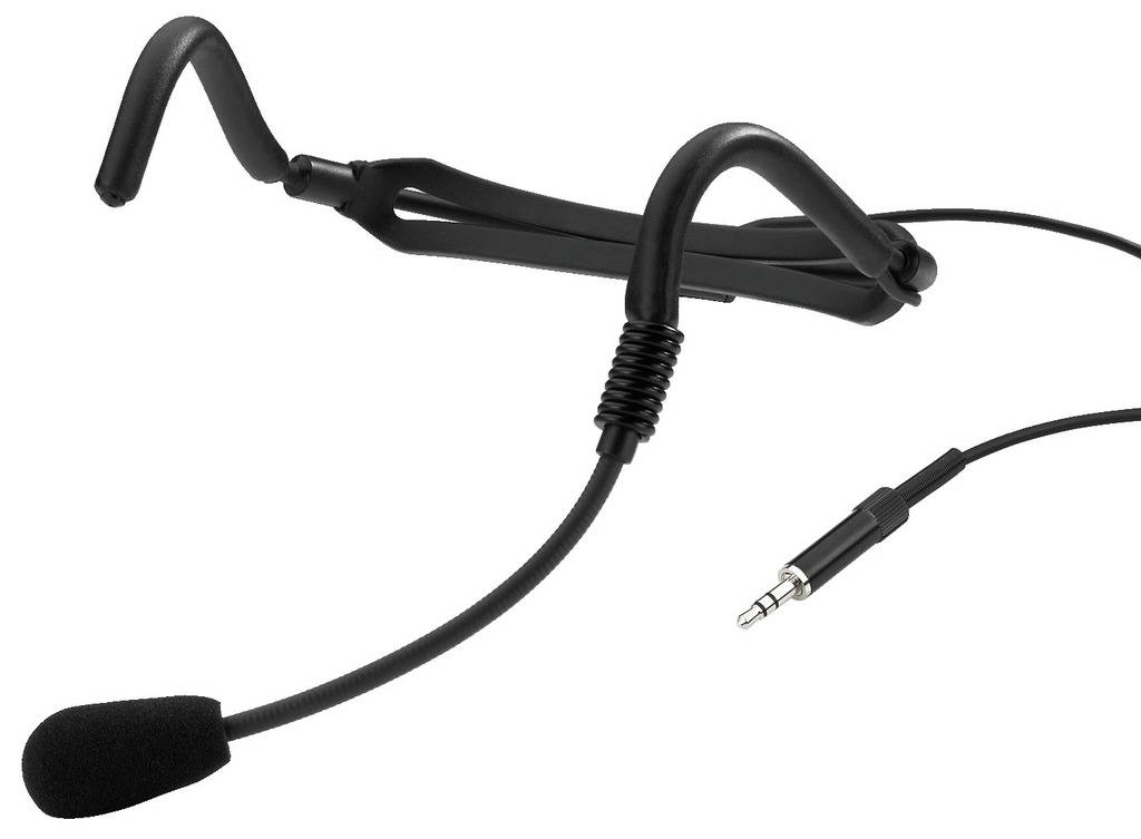 Monacor HSE-120 Headset Sprach-Mikrofon Übertragungsart (Details):Kabelgebunden Mini-XLR Kabelgebunden