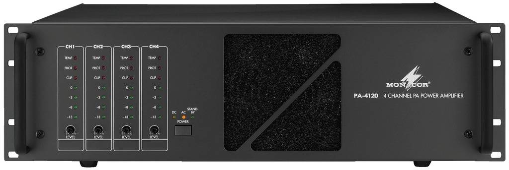 Monacor PA-4120 ELA-Verstärker 120W 4-Kanal