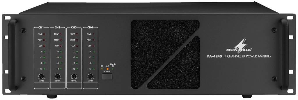 Monacor PA-4240 ELA-Verstärker 240W 4-Kanal