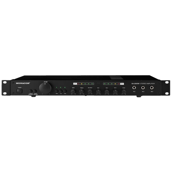 Monacor SA-230/SW PA Verstärker RMS Leistung je Kanal an 4 Ohm: 25W Monacor SA-230/SW PA Verstärker RMS Leistung je Kanal an 4 Ohm: 25W