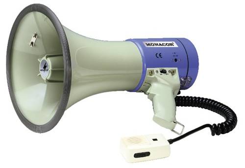 Monacor TM-27 Megaphon integrierte Sounds, mit Handmikrofon