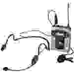 Monacor TXA-800HSE Headset Sprach-Mikrofon Übertragungsart (Details):Funk, Kabellos Metallgehäuse, Schalter Audio, stereo