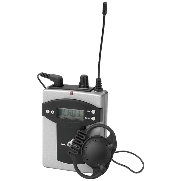 Monacor TXA-800R Headset Mikrofon-Empfänger Übertragungsart (Details):Funk, Kabellos Metallgehäuse, Schalter