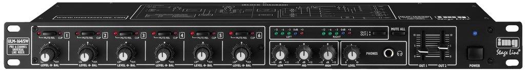 IMG STAGELINE ULM-164/SW 19 Zoll Mischpult Anzahl Kanäle:6