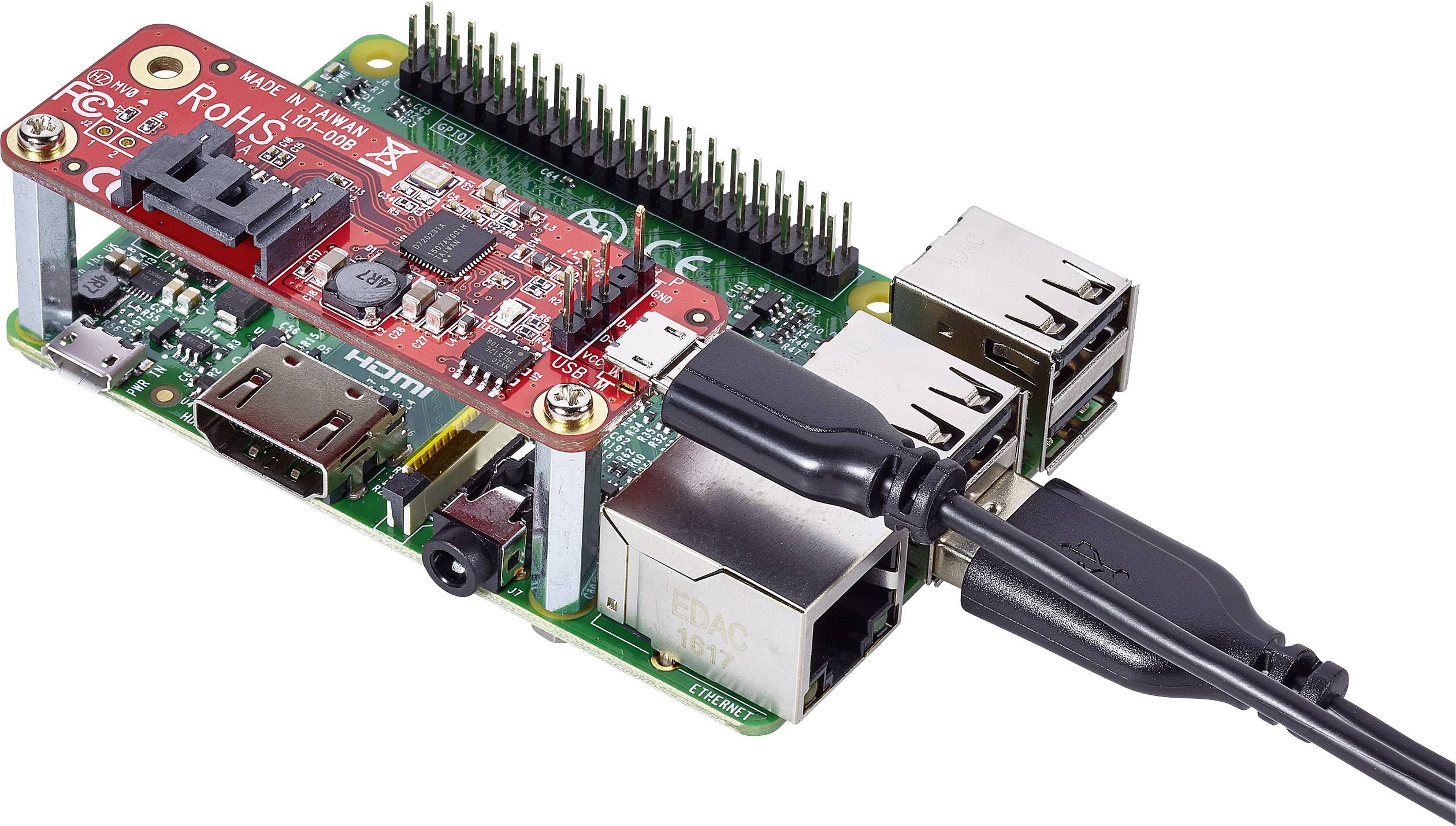 Renkforce USB/SATA-Converter Adapter Passend für (Entwicklungskits): Raspberry Pi