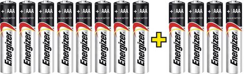 Energizer Max LR03, 8+4 gratis Micro (AAA)-Batterie Alkali-Mangan 1.5V 12St.